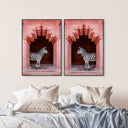 Zebras Apartment is Coral Pink Set