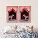 Zebras Apartment is Coral Pink Set