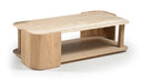 Calabria Genuine Marble And Oak Wood Coffee Table - Natural
