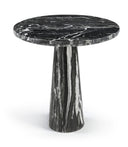 Fontelina 30" Genuine Genuine Marble Bistro Dining Table - Black