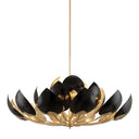 Gold Leaf Lotus Chandelier 54" x 23" by Hudson Valley
