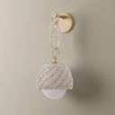 Champagne Leaf Piasu Wall Sconce 8.5" by Corbett Lighting, view 3