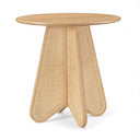 Butterfly 36" Solid Wood And Natural Cane Counter Height Table - Natural