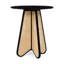 Butterfly 36" Solid Wood And Natural Cane Bar Height Table - Black