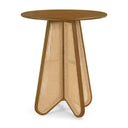 Butterfly 36" Solid Wood And Natural Cane Bar Height Table - Brown