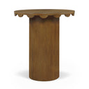 Dahlia 36" Solid Wood And Natural Cane Bar Height Table - Brown