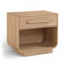 Sorell 28" Rattan Handle And Solid Wood Nightstand - Natural