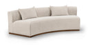Avanti 104" Chenille Fabric Upholstered Sofa - Beige