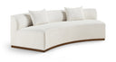 Avanti 104" Chenille Fabric Upholstered Sofa - Cream
