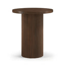 Belinda 36" Oak Veneer And Solid Wood Bar Height Table - Brown