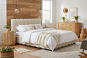 Harris - Modern Off-White Fabric Bed