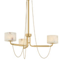 Vintage Brass Bunda Chandelier 47" by Corbett Lighting, view 5