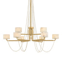 Vintage Brass Bunda Chandelier 47" by Corbett Lighting, view 2