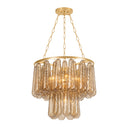 Vintage Gold Leaf Milos Chandelier 26.5" by Corbett Lighting, view 7