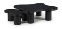 Cove Oak Veneer And Solid Wood 2pc. Coffee Table - Black