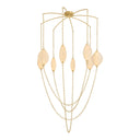 Vintage Brass Positano Chandelier 54" by Corbett Lighting, view 2