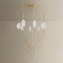 Vintage Brass Positano Chandelier 54" by Corbett Lighting, view 3