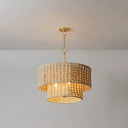 Vintage Gold Leaf Yorkhill Pendant 22" by Hudson Valley, view 6