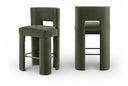 Zuno Velvet Performance Fabric Upholstered Bar Stool - Green