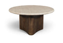 Pietra Travertine And Mango Wood Coffee Table - Brown