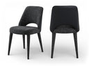 Cici Fabric Upholstered Dining Chair - Black