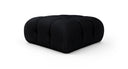 Orin Velvet Performance Fabric Upholstered Ottoman - Black