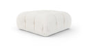 Orin Velvet Performance Fabric Upholstered Ottoman - Cream