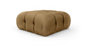 Orin Velvet Performance Fabric Upholstered Ottoman - Saddle