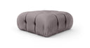 Orin Velvet Performance Fabric Upholstered Ottoman - Taupe