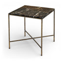 Valen Genuine Marble And Iron End / Side Table - Brown