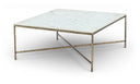 Valen Genuine Marble And Iron Coffee Table - White