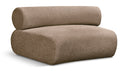 Bale Chenille Fabric Upholstered Modular Chair - Brown