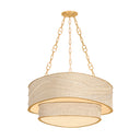 Vintage Gold Leaf Kiso Chandelier 51.5" by Corbett Lighting, view 5