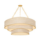 Vintage Gold Leaf Kiso Chandelier 51.5" by Corbett Lighting, view 4