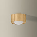 Vintage Gold Leaf Teka Flush Mount 6" by Corbett Lighting, view 3