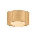 Vintage Gold Leaf Teka Flush Mount 15" by Corbett Lighting, view 5