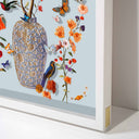 Blooming Coral and Blue| Layered 3 Dimensional Finishes