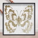 Butterfly Paper Sculpture Gold I | Hand Embellished & Sculptural Gold Leaf Art