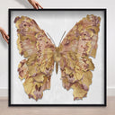 Butterfly Paper Sculpture Gold III | Hand Embellished & Sculptural Gold Leaf Art