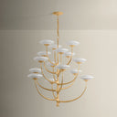 Vintage Gold Leaf Pluro Chandelier 46" by Corbett Lighting, view 5