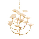 Vintage Gold Leaf Pluro Chandelier 46" by Corbett Lighting, view 2