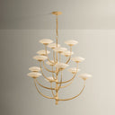 Vintage Gold Leaf Pluro Chandelier 46" by Corbett Lighting