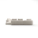 Overlap Sectional - Left-Facing Chaise, Large - Crème Travertine by Caracole, view 3