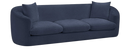 Penelope 92.5" Chenille Fabric Upholstered Sofa - Blue