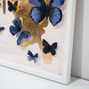 Butterfly Pins Prussian Bleu | Hand Embellished & Sculptural Gold Leaf Art