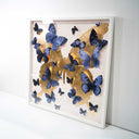 Butterfly Pins Prussian Bleu | Hand Embellished & Sculptural Gold Leaf Art by Oliver Gal, view 12