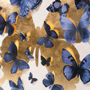 Butterfly Pins Prussian Bleu | Hand Embellished & Sculptural Gold Leaf Art by Oliver Gal, view 14