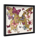 Butterfly Pins Merlot | Hand Embellished & Sculptural Gold Leaf Art
