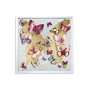 Butterfly Pins Merlot | Hand Embellished & Sculptural Gold Leaf Art