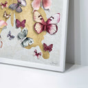 Butterfly Pins Merlot | Hand Embellished & Sculptural Gold Leaf Art